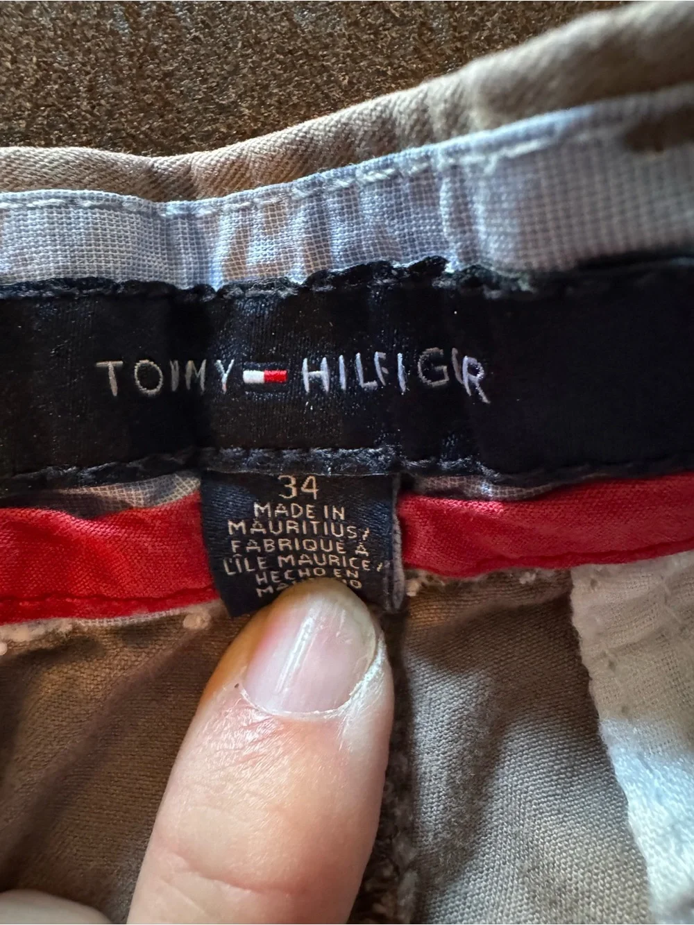 Tommy Hilfiger Men's Khaki Chinos in Light Brown Sz 34-Like New!